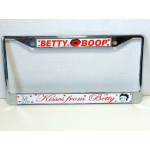 Betty Boop License Plate Frame Metal Kisses From Betty Design